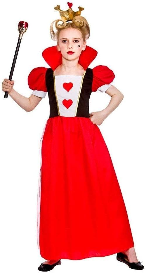 Wicked Costumes Girls Queen of Hearts Fancy Dress Costume Storybook Fairytale World Book Day Outfit - Small (3-4 Years)