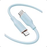 Anker USB C Cable, 240W Type C Flow Cord, Fast Charging for iPhone 16 Series, MacBook Pro 2020, and More (Blue, 6FT)