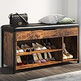 Shoe Bench, Lift Top Shoe Storage Bench, Adjustable