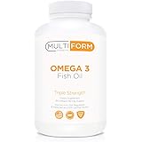 Multiform Vitamins Omega 3 Fish Oil - 2,000mg - Burpless, Non-GMO, No Fishy Aftertaste (180 Capsules)