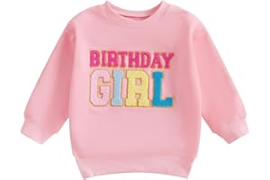 Xinhuida Baby Boys Girls Birthday Sweatshirt Toddler Age Number Printed Long Sleeve T-Shirt Tops Pullover Fall Winter Clothes