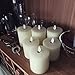 smtyle Fake Candles for Flameless Fireplace Candelabra Holder Battery Operated Flickering Moving Flame Wick Pillar with Remote Control Timer Ivory Flat Top 6