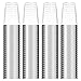 Munfix 100 Silver Plastic Tumblers - 14 Oz Clear, Elegant Party Cups with Silver Rim, Perfect for Weddings and Events