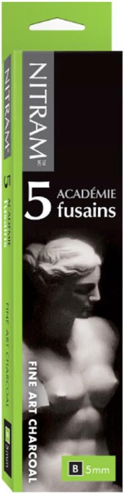 Nitram AcadÃƒÆ’Ã‚©mie Fusains - B (Soft) Pack of Five