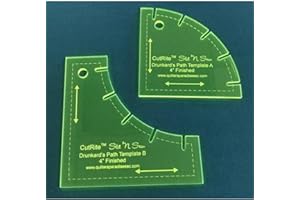 Quilter's Paradise CutRite- Slit n Sew Template Drunkards Path 4" Finished