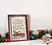 OUCHAN Christmas Galvanized Corrugated Distressed Frame Red Truck Wall Art Sign Plaque(Have Yourself A Merry Little Christmas)