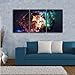 Gardenia Art - Animal Canvas Prints Wolf Wall Art Paintings Cool Pictures Artworks for Bedroom Living Room Decoration,16x24 inch/Piece, Unframed, 3 Panels