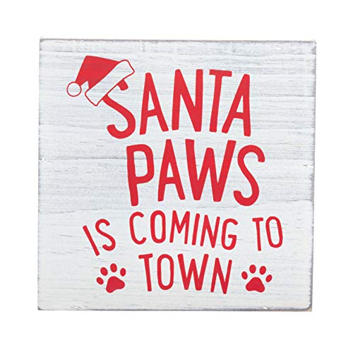 Kate & Milo Santa Paws is Coming to Town Holiday Pet Plaque