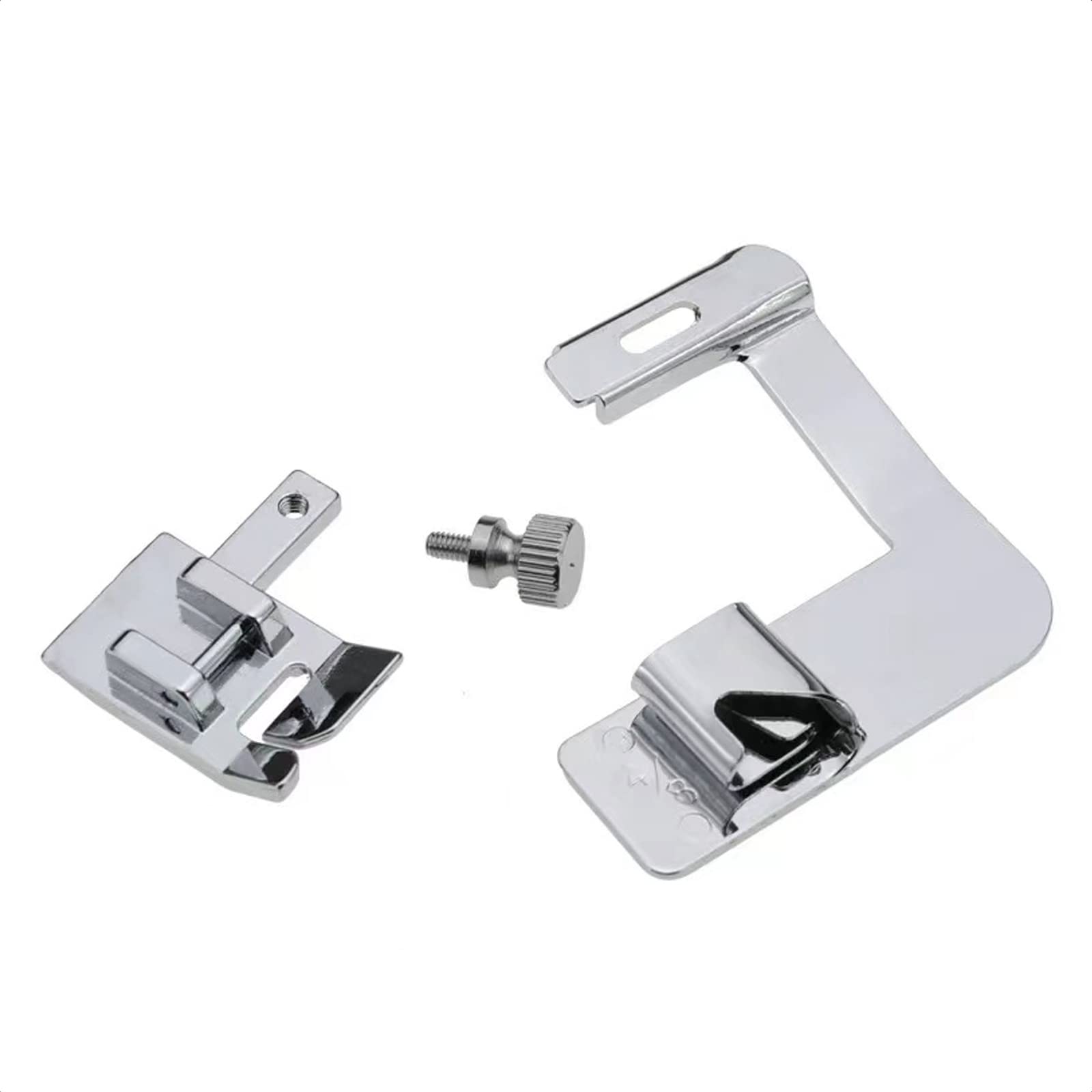 3 Sizes Wide Rolled Hem Pressure Foot Sewing Machine Presser Foot Hemmer Foot Set 1/2 Inch, 3/4 Inch, 1 Inch for Brother Singer and Other Low Shank Sewing Machine