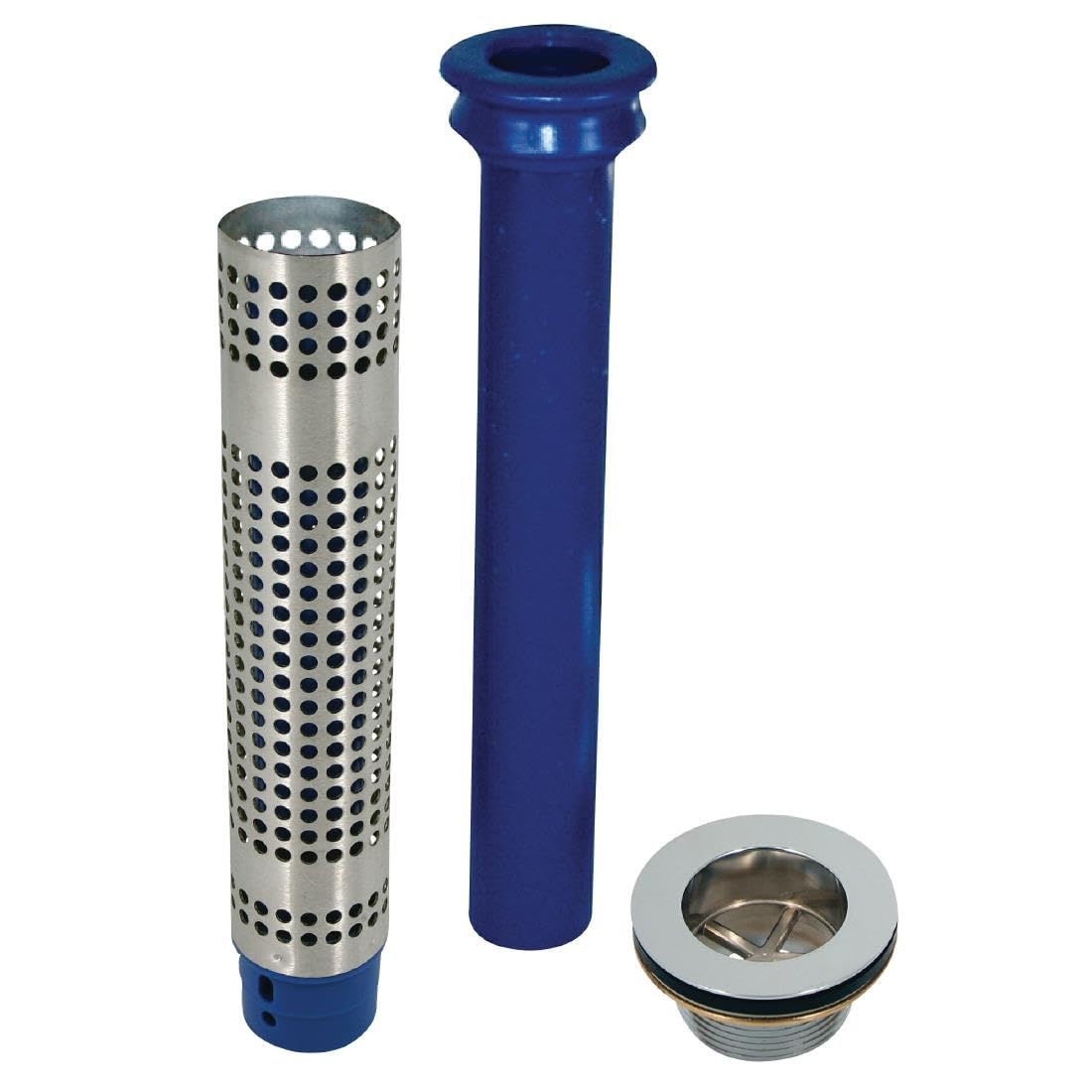 250MM Tall Commercial Sink Plug Strainer Overflow Waste Pipe with BACKNUT Complete Set 250Hx42(Ø) mm