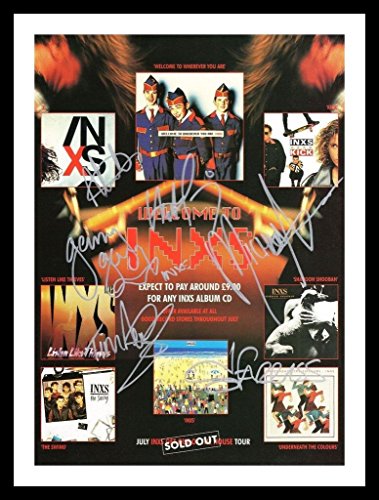 Inxs Signed Autographed 21cm x 29.7cm A4 And Framed Poster Photo