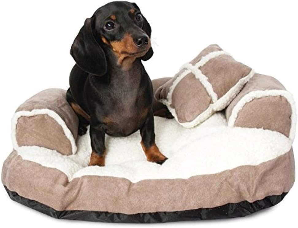 Petmate Aspen Pet Sofa Bed with Pillow for Comfort and Support - One Size - Assorted Colors: Pet Supplies