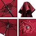 Patiorama 7.5 FT Patio Market Umbrella, Outdoor Table Umbrella, Portable Sun Umbrella, 6 Rids, w/Push Button Tilt, Crank, Polyester Canopy for Garden, Poolside, Lawn, Deck, Backyard (Dark Red)