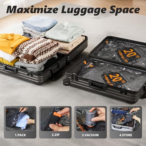 Travel Vacuum Bags with Cordless Electric Pump, 16 Combo Compression Packing Cubes photo 10