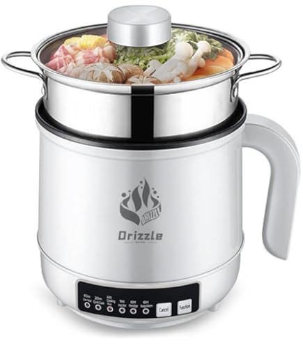 Drizzle 10-in-1 Electric Hot Pot - 1.8L Multifunctional Cooker For Dorm, Office & Travel