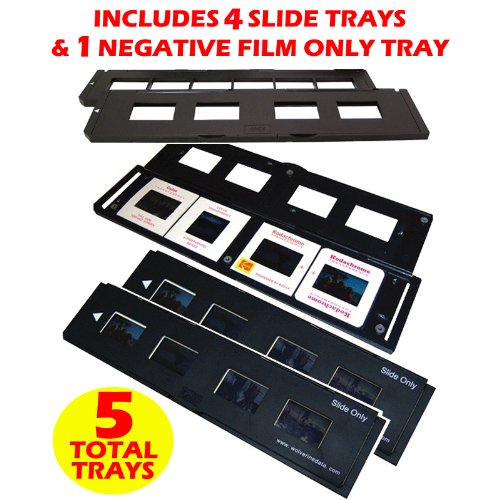 zonoz FS-ONE 22MP Ultra High-Resolution 35mm Negative Film & Slide Digital Converter Scanner w/TV Cable, (1) Negative Tray, (4) Slide Trays & Worldwide Voltage 110V/240V AC Adapter (Bundle)