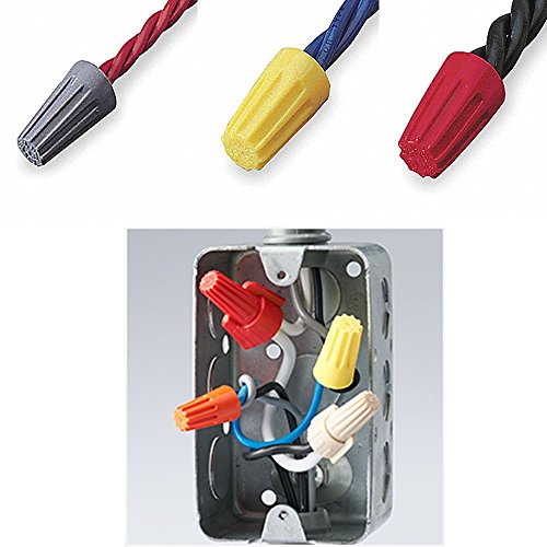 Wire Nut Assortment with Nylon Wire Crimp Cap - 158pcs #22-16 AWG Twist on Wire Nuts with Spring Inserted, 60pcs 22-16/16-14/12-10 AWG Closed End Crimp Terminal Connectors, Used on Wiring Projects