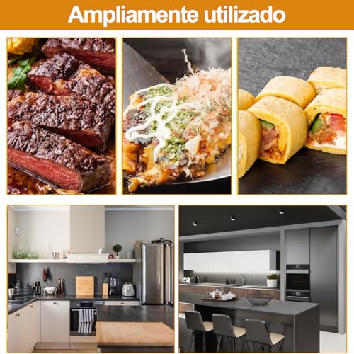 WELIKERA Plancha Eléctrica Comercial de 17 Pulgadas, Inoxidable Plancha de Encimera Eléctrica Industrial, Control de Temperatura Ajustable, Parrilla Plana Eléctrica para Restaurante,110V, 3000W