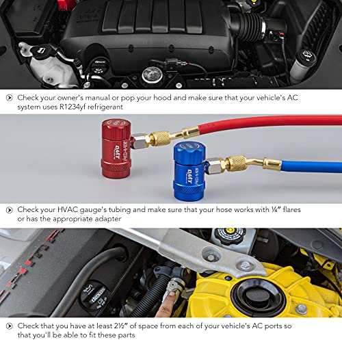 ORION MOTOR TECH R1234yf Quick Coupler, Quick Connect R1234yf Adapters
