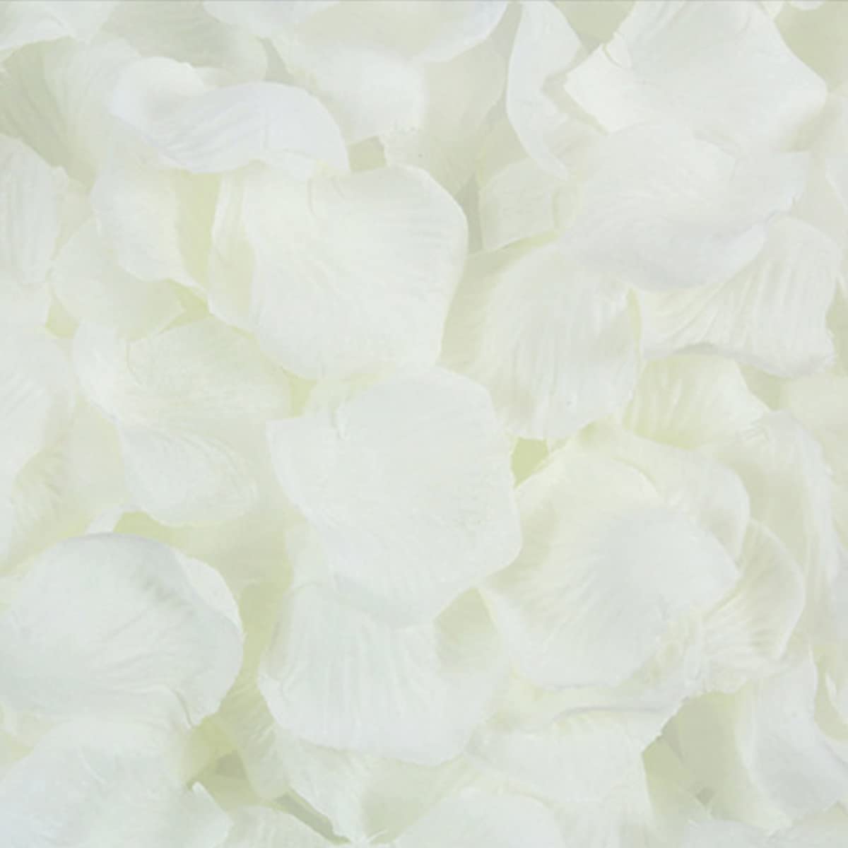 Haobase 2000Pcs Rose Petals Artificial Flower Fake Rose Petals for Valentines Day, Propose, Wedding, Table Scatter Decoration (Ivory)
