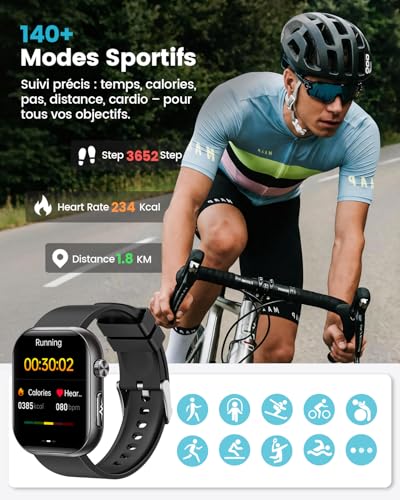 2026 New Men's Smart Watch with ECG, HRV, Blood Pressure, 1.97 Inch AMOLED Health Watch with 24H Heart Rate Tracking, SpO2, Sleep Tracking, BMI, iOS Android