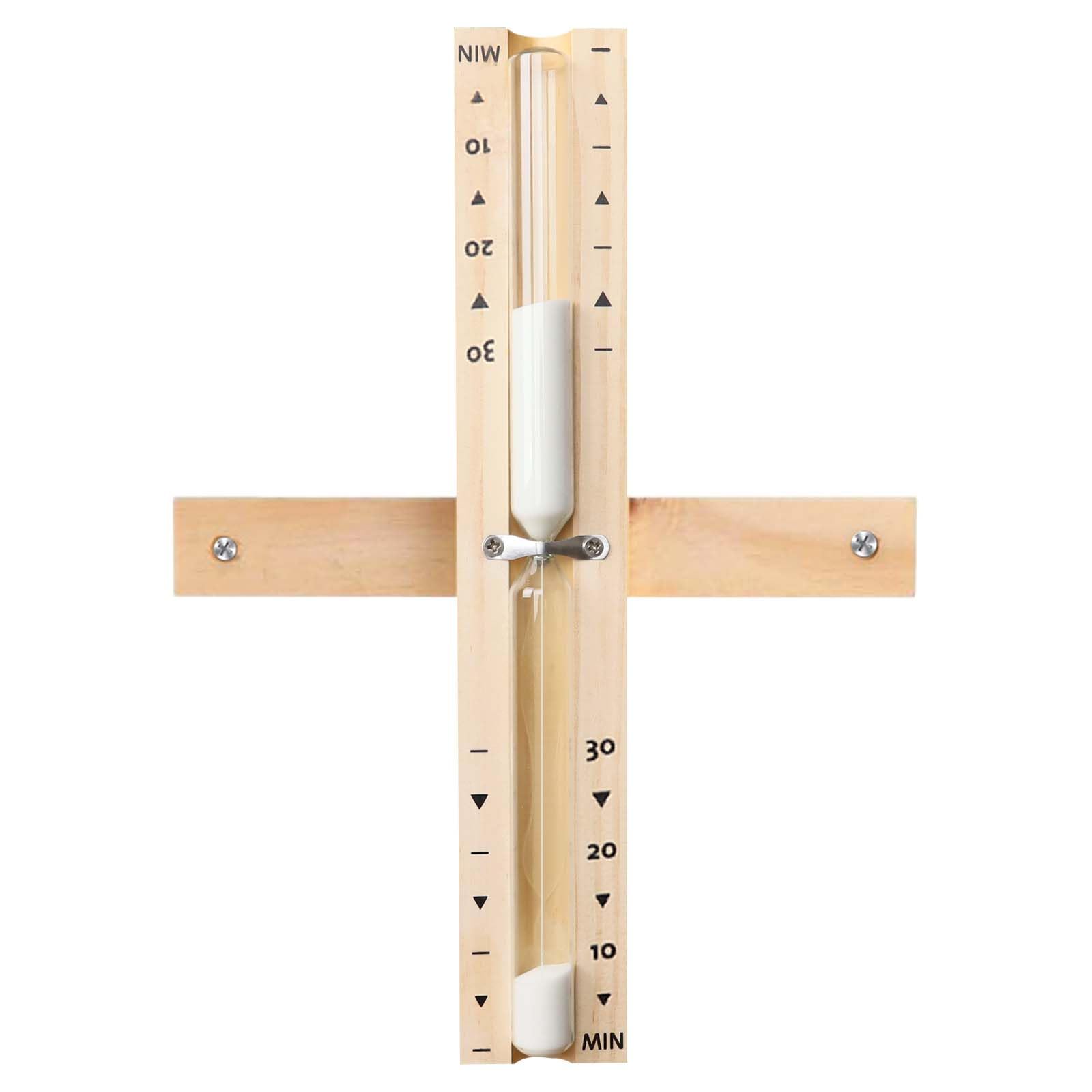 Photo 1 of 30 Minute Sauna Sand Timer, 30m Rotating Wooden Sauna Hourglass with White Sand, Reloj De Arena, Heat Resistant Sand Clock Hour Glass Timer for Sauna SPA Room