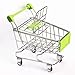 Vktech Mini Shopping Cart Supermarket Handcart Shopping Utility Cart Mode Storage Toy (Green)