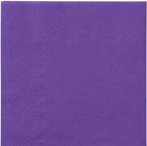 Thali Outlet - 125 x Purple 2 Ply 33cm 4 Fold Paper Napkins Tissue Serviettes for Birthdays Weddings Parties All Occasions
