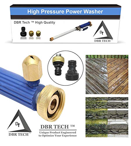 DBR Tech TM Hydro Jet High Pressure Power Washer, Pressure Washer Gun Whit Garden Hose End, Hydrojet Power Washer Nozzl