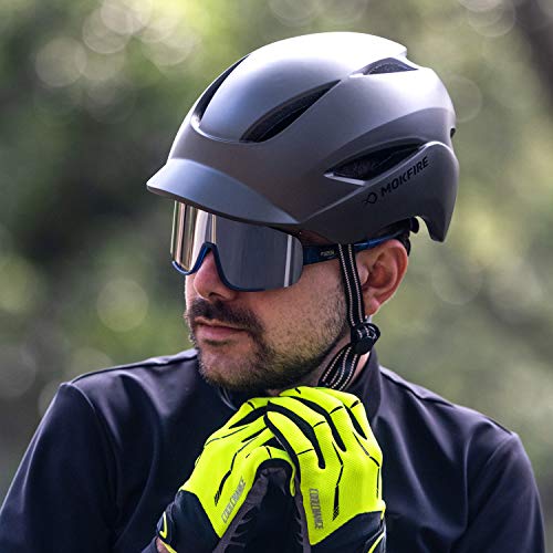 MOKFIRE Adult Bike Helmet with USB Charge Rear Safety Light & Reflective Strap for Unisex Men/Women, E Bike Bicycle… - Image 3