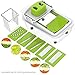 Vegetable Chopper Dicer Slicer Cutter Manual/Vegetable Grater with 11 Interchangeable Blades - LOVKITCHEN Multi-functional Adjustable Vegetable & Fruit Chopper Dicer with Storage Container