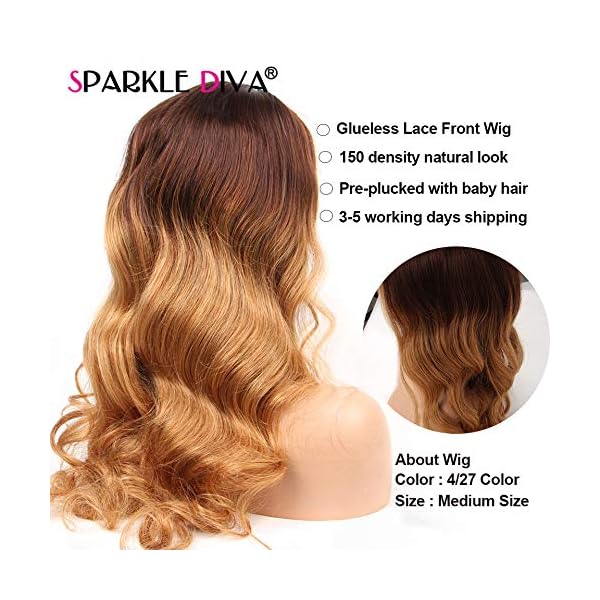 Brazilian Ombre Body Wave Lace Front Wigs for Black Women 