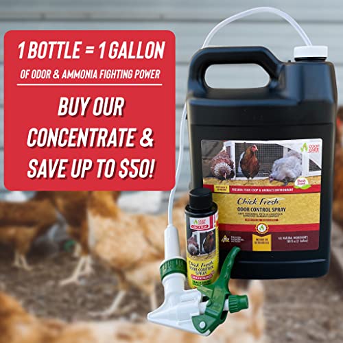Chick Fresh Odor Eliminator for Backyard Chickens. Makes 1 Gallon of
