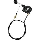 40" Excavator Throttle Cable Controller Fits for Excavator | Throttle Cable Kit, Excavator Heavy Equipment Universal Throttle Control Cable, Black Flexible Bendable Manual Controller