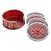 Pine Ridge Fire Department Set of 4 Coasters with Rubber Pad Base and Holder - Volunteer Fireman Fire Fighter Gift Ideas - Beautiful Polyresin Made Firefighter Symbol Display Items