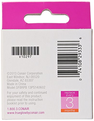 True Glow by Conair Sonic Body Brush Replacement; replacement pack for Model SFB