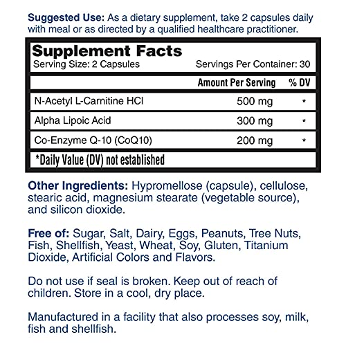 Nature's Lab CoQ10 + Alpha Lipoic Acid + Acetyl LCarnitine HCl
