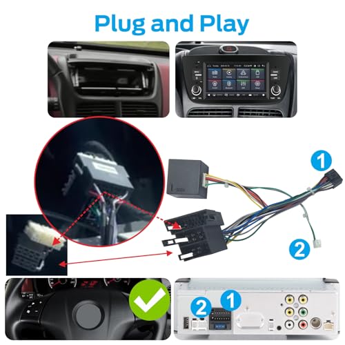 Car Radio Linux Lightning Start Compatible Fiat Doblo 2010-2015 | Quick Installation | CarPlay/Android Auto Wireless/FM/AM/RDS/USB | DSP 100W |