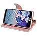 Stylo 3 Case, Stylo 3 Plus Case, Arae G Stylo 3 Wallet Case with Kickstand and Flip Cover, Rosegold