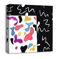 Canvas Wall Art Abstract Color Canvas Prints Home Artwork Decoration for Living Room,Bedroom - 12x12 inches