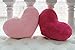 Missley Colorful Soft Sweet Love Heart Shaped Pillow Nap Pillow Fluffy Throw Pillows Back Cushion For Lover Kids (Pink)