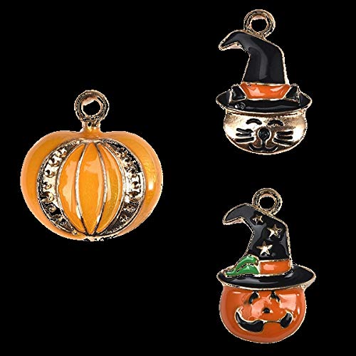 Halloween Decorations Charms Pendants for Crafting DIY Necklace Bracelet Mixed Wholesale 15Pcs
