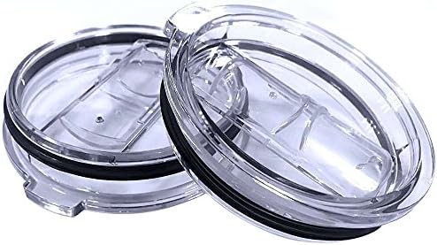 2 Replacement Lids for 20oz Stainless Steel Tumbler Travel Cup - Fits Yeti Rambler RTIC and others