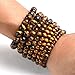 iSTONE Natural AA Grade Golden Tiger Eye Gemstone 8mm Round Beads Stretch Bracelet 204703403