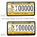 Ohuhu Black License Plate Frames, 2 PCS License Plate Frames with 2 Holes New Slim Black License Plate Covers WONT Block Letters/Stickers
