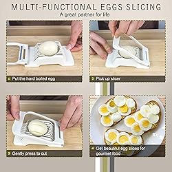 Kjfeoiye Egg Slicer, Egg Slicer for Hard Boiled