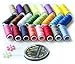 Polyester Sewing Thread Kit with 24 Assorted Color Threads - 200 Yards Per Spool. Hand Sewing Supplies Easy to Use, Accessories - 30 High-Grade Gold Tail Needles & 2 Threaders Included