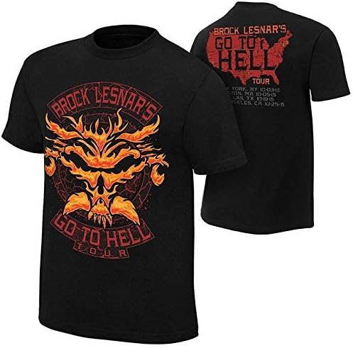 Step Shoes Black Cotton Half Sleeve WWE t Shirts for Men Brock Lesnar