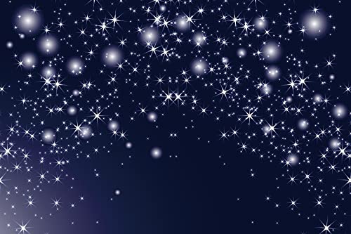Renaiss 12x8ft Night Stars Backdrop Starry Night Sky Space Theme Photography Background Kids Birthday Party Photo Background Newborn Baby Shower Banner Photo Studio Booth Props