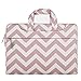 MOSISO Laptop Shoulder Bag Compatible with 13-13.3 inch MacBook Pro, MacBook Air, Notebook Computer, Chevron Carrying Handbag Briefcase Sleeve, Pink